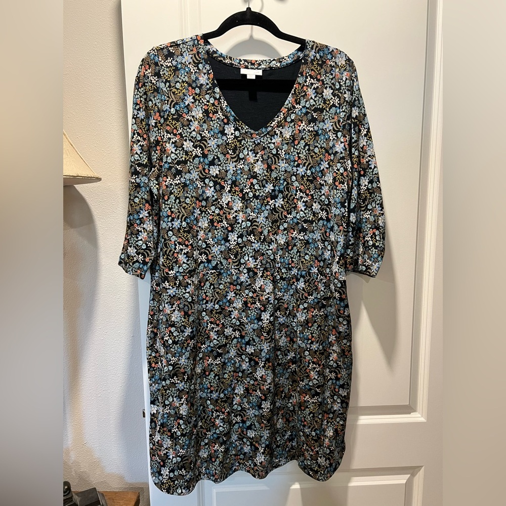 J. Jill Dress 3/4 Sleeves